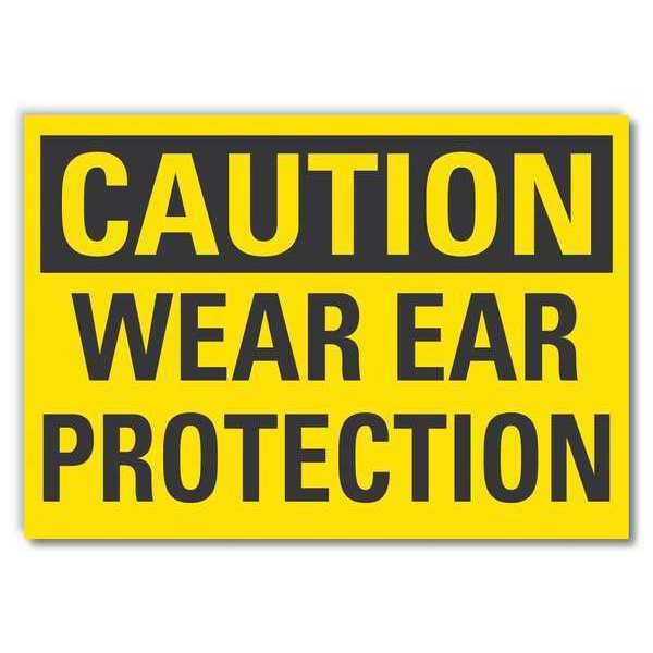 Caution Sign, Self-Adhesive Vinyl, 7 in. H, LCU3-0259-RD_10x7