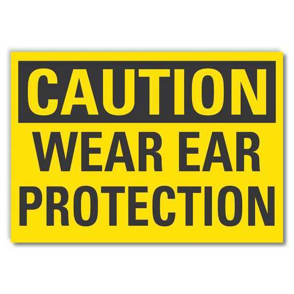 Caution Sign, Self-Adhesive Vinyl, 10 in H, LCU3-0259-RD_14x10