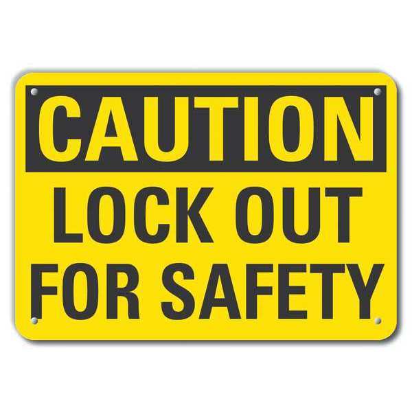 Caution Sign, 7 in Height, 10 in Width, Plastic, Vertical Rectangle, English