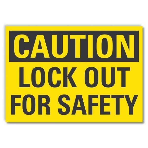 Caution Sign, 5 in Height, 7 in Width, Reflective Sheeting, Horizontal Rectangle, English