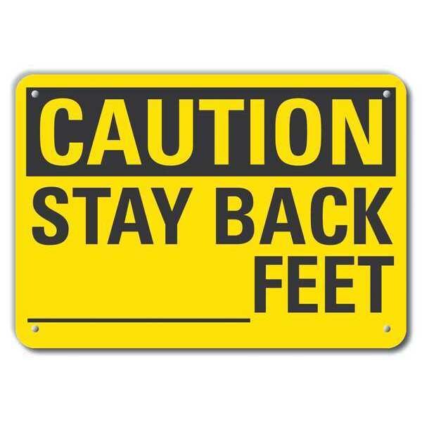 Caution Sign, 10 in H, 14 in W, Plastic, Horizontal Rectangle, English, LCU3-0264-NP_14x10