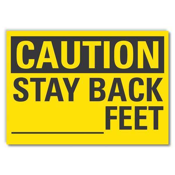 Caution Sign, Self-Adhesive Vinyl, 5 in. H, LCU3-0264-RD_7x5