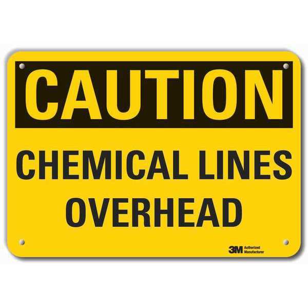 Caution Sign, 7 in H, 10 in W, Plastic, Vertical Rectangle, English, LCU3-0285-NP_10x7