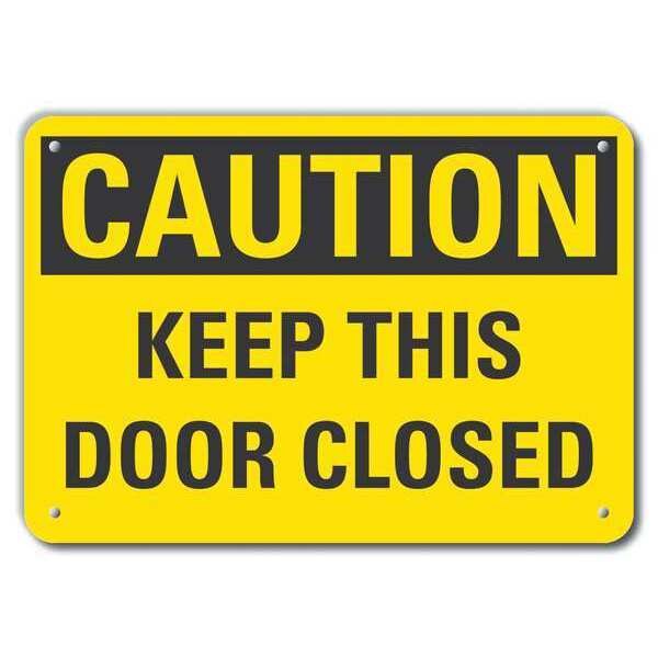 Caution Sign, 7 in H, 10 in W, Plastic, Vertical Rectangle, English, LCU3-0275-NP_10x7