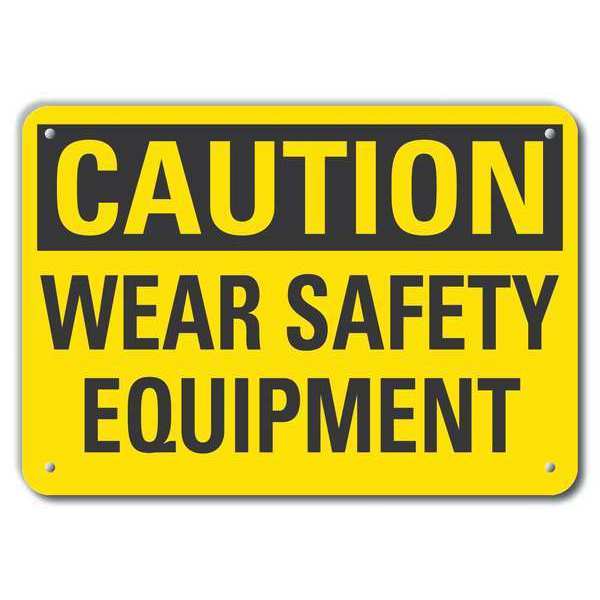 Caution Sign, Recycled Aluminum, 7 in. H, LCU3-0277-RA_10x7