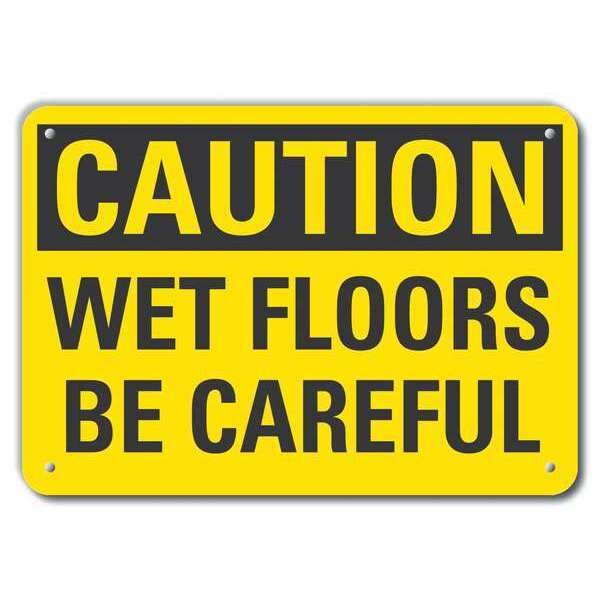 Caution Sign, 7 in H, 10 in W, Plastic, Vertical Rectangle, English, LCU3-0278-NP_10x7