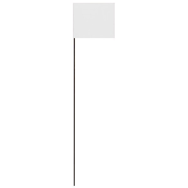 Marking Flag, White, Solid Pattern, PK25