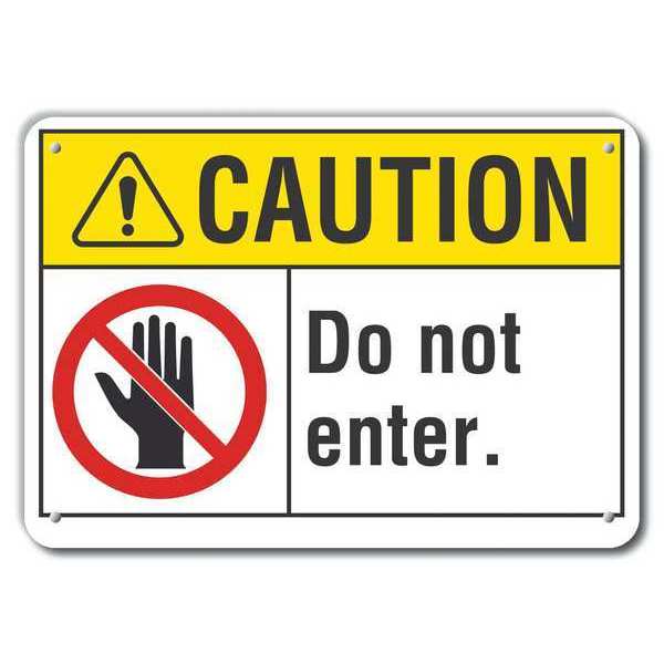 Caution Sign, 10 in H, 14 in W, Aluminum, Horizontal Rectangle, English, LCU3-0088-RA_14x10