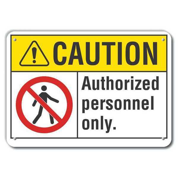 Caution Sign, 10 in H, 14 in W, Plastic, Horizontal Rectangle, English, LCU3-0079-NP_14x10
