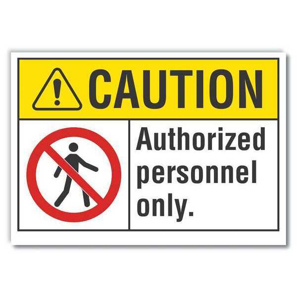Caution Sign, 7 in H, 10 in W, Non-PVC Polymer, Vertical Rectangle, English, LCU3-0079-ED_10x7