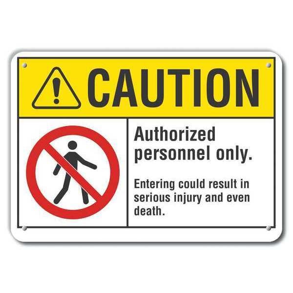 Caution Sign, Recycled Aluminum, 7 in. H, LCU3-0080-RA_10x7