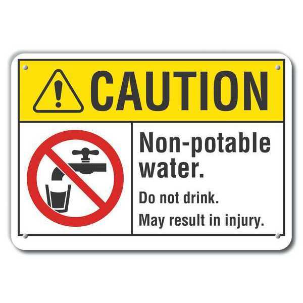Caution Sign, Recycled Aluminum, 7 in. H, LCU3-0082-RA_10x7
