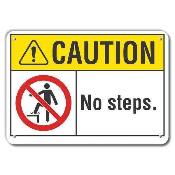 Caution Sign, 10 in H, 14 in W, Plastic, Horizontal Rectangle, English, LCU3-0084-NP_14x10