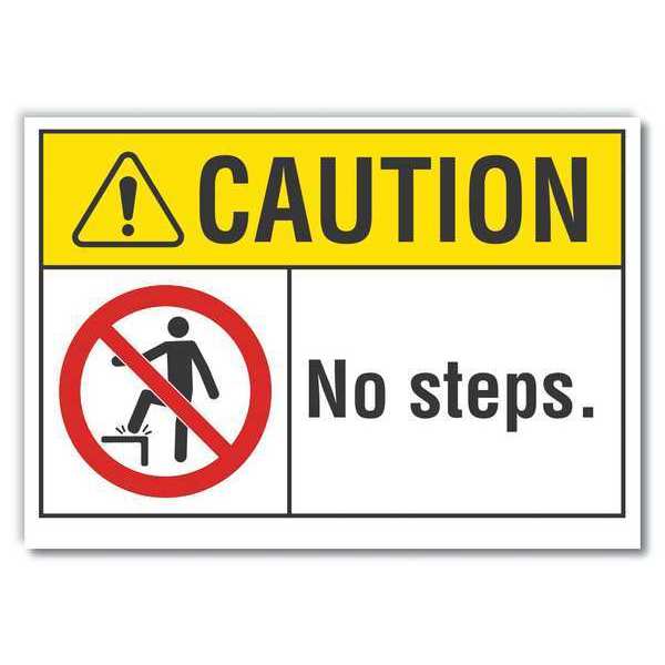 Caution Sign, 7 in H, 10 in W, Reflective Sheeting, Vertical Rectangle, English, LCU3-0084-RD_10x7