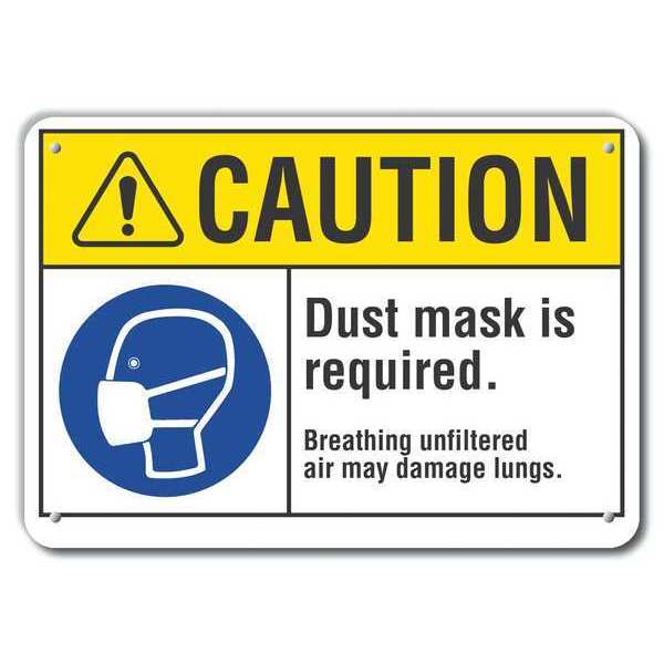 Caution Sign, Recycled Aluminum, 7 in. H, LCU3-0067-RA_10x7