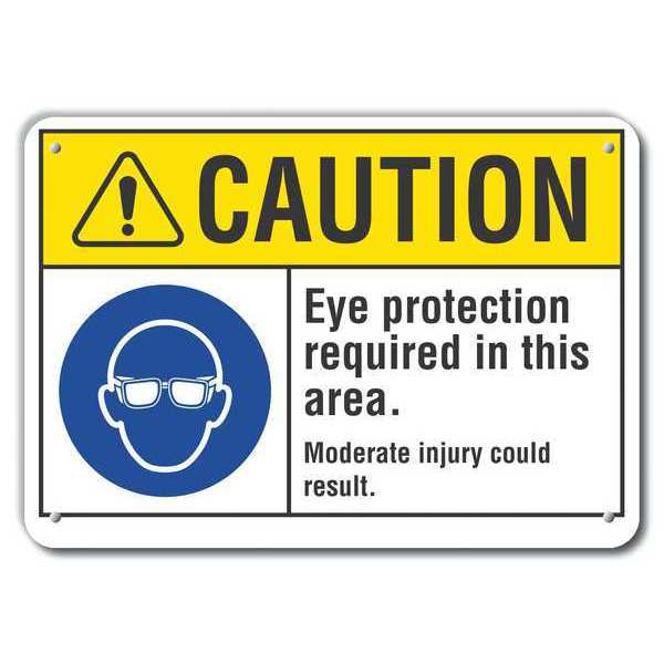 Caution Sign, Recycled Aluminum, 10 in. H, LCU3-0060-RA_14x10