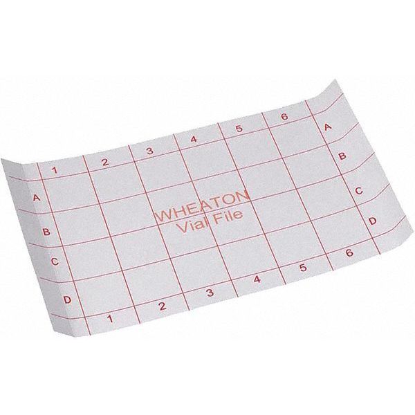 Index Card, For 24 Vials Store Case, PK35