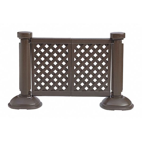 Fence Post and Base, Brown, 3 ft. H