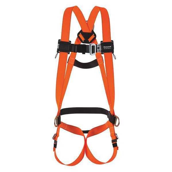 Full Body Harness, Vest Style, L/XL, Polyester, Orange