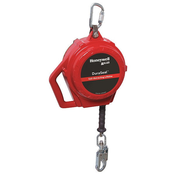 Self Retracting Lifeline, 50 ft., 420 lb. Weight Capacity, Red