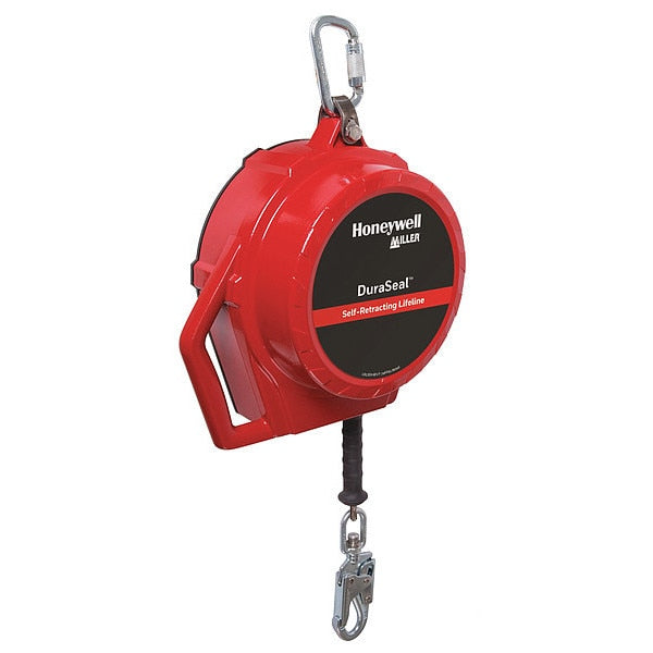Self Retracting Lifeline, 100 ft., 420 lb. Weight Capacity, Red