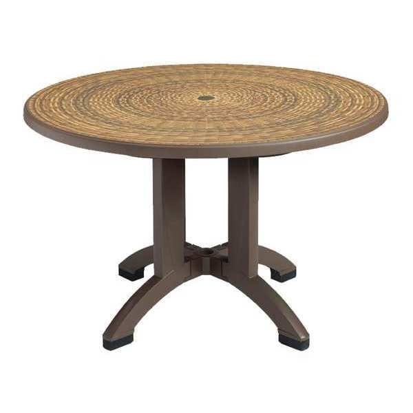 Pedestal Table, Espresso, Round, 29-1/2