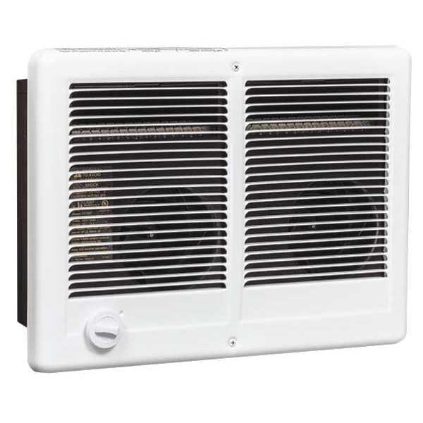 Recessed Electric Wall-Mount Heater, Recessed or Surface, 4000/3000W W, 240V AC, White