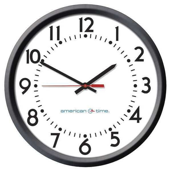 Clock, Plastic Case, Analog, 13-1/4
