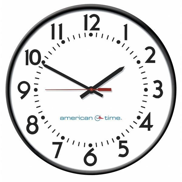 Clock, Steel Case, Analog, 1-5/8