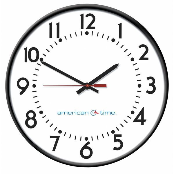 Clock, Steel Case, Analog, 1-5/8