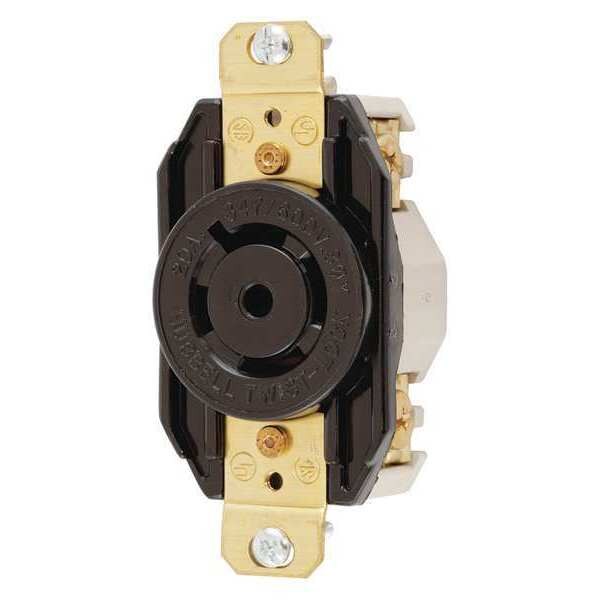 20A Locking Receptacle 4P 5W 347/600VAC L23-20R BK