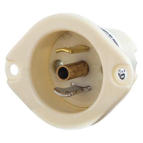 15A Midget Locking Flanged Inlet 2P 3W 125VAC