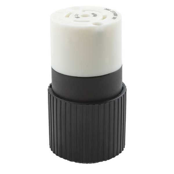 Locking Connector Black/White 347/600VAC L23-20R