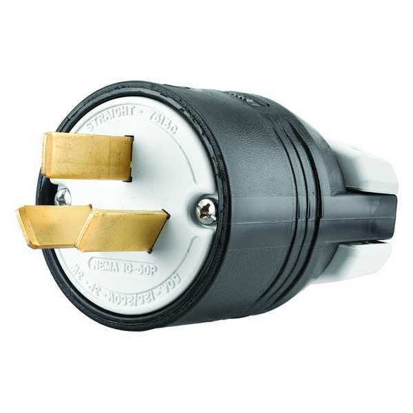 3 Wire Industrial Straight Blade Plug 125/250VAC 50A