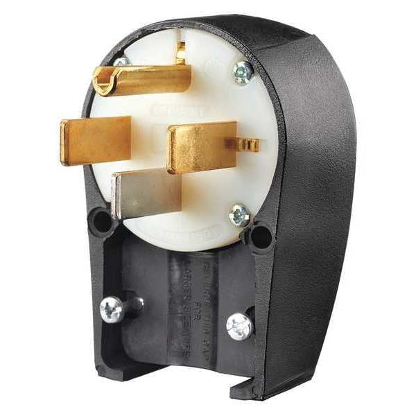 4 Wire Industrial Angle Straight Blade Plug 125/250VAC 50A