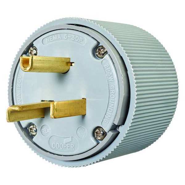 3 Wire Industrial Straight Blade Plug 125VAC 30A