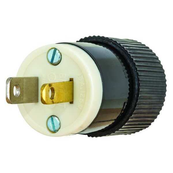 2 Wire Industrial Straight Blade Plug 125VAC 15A