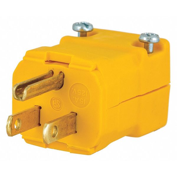 3 Wire Industrial Straight Blade Plug 125VAC 15A