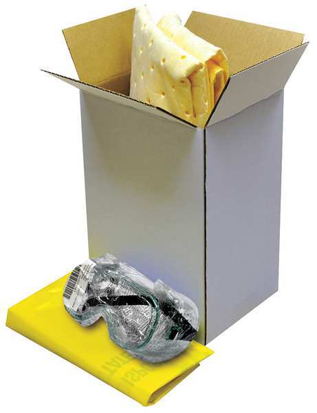 Spill Kit, Chem/Hazmat, Yellow, PK4