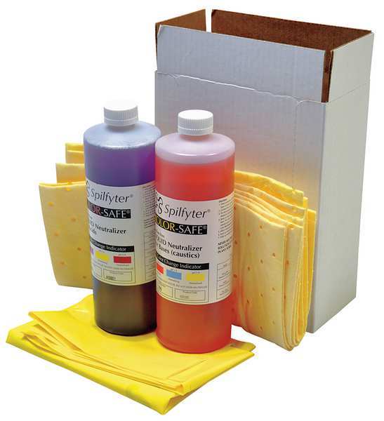 Spill Kit, Chem/Hazmat, White, PK4