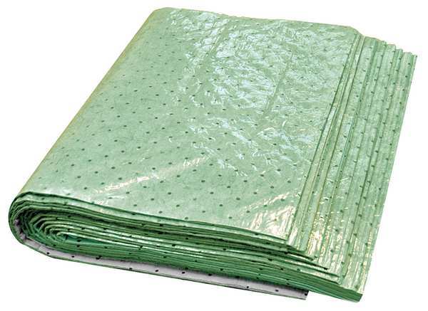 Sorbents, 32 gal/pk, 1.06 gal/pad, Universal Absorbed, Green, Polypropylene, 30 PK