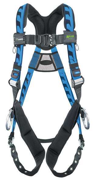 Full Body Harness, Vest Style, S/M, Polyester, Blue