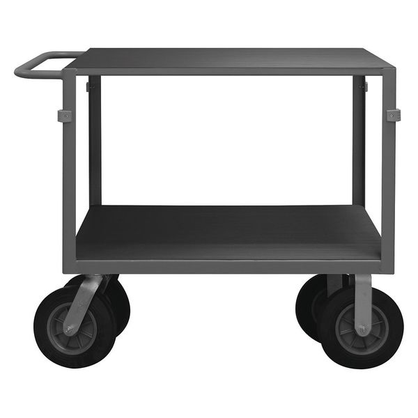 Steel Instrument Cart with Flush Metal Shelves, Flat, 2 Shelves, 1,000 lb
