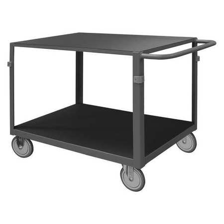 Steel Instrument Cart with Flush Metal Shelves, Flat, 2 Shelves, 1,000 lb