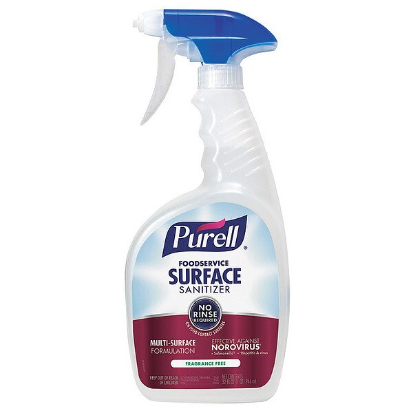 Foodservice Surface Sanitizer, 32oz. Trigger Spray Bottle, PK6