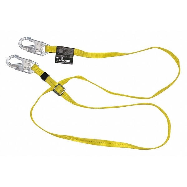 Adjustable Positioning Lanyard, 6 ft., 310 lb. Weight Capacity, Yellow