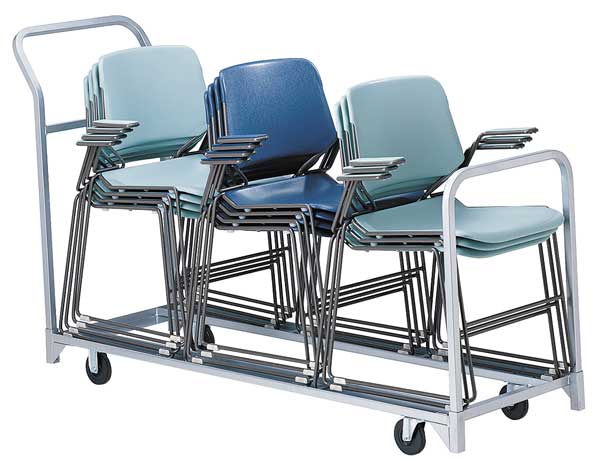 Folding/Stacked Chair Cart, 300 lb. Load Capacity, Holds 32 Chairs