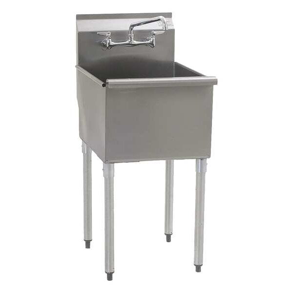 22 in W x 19 3/8 in L x 39 1/2 in H, Floor, 430 Stainless Steel
