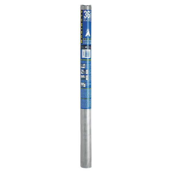 Door and Window Screen, Aluminum, 48 in W, 100 ft L, 0.011 in Wire Dia, Charcoal