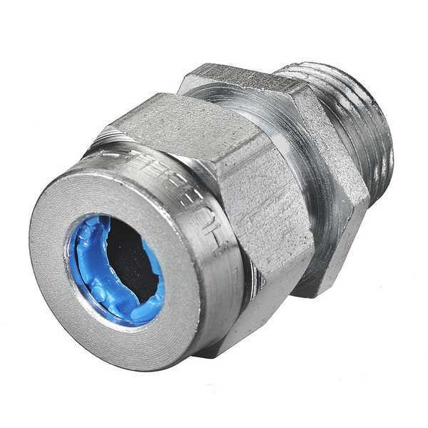 Liquid Tight Connector, 3/8 in., Blue